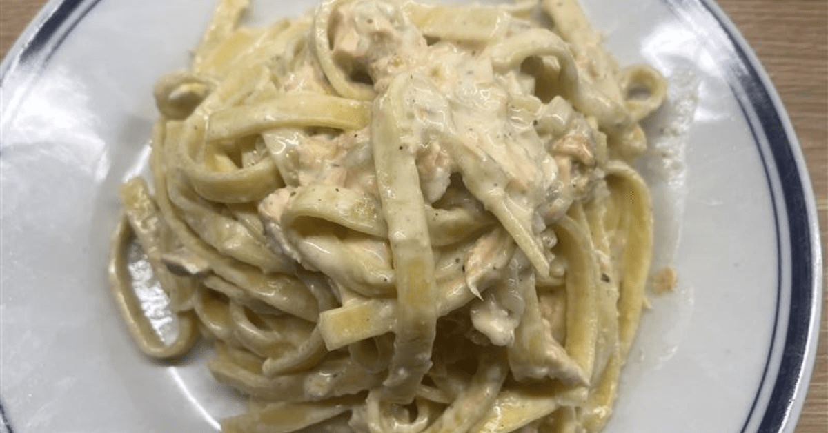 Pasta med laks