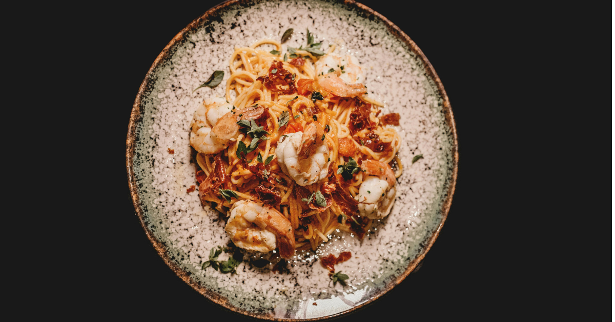 Pasta med rejer