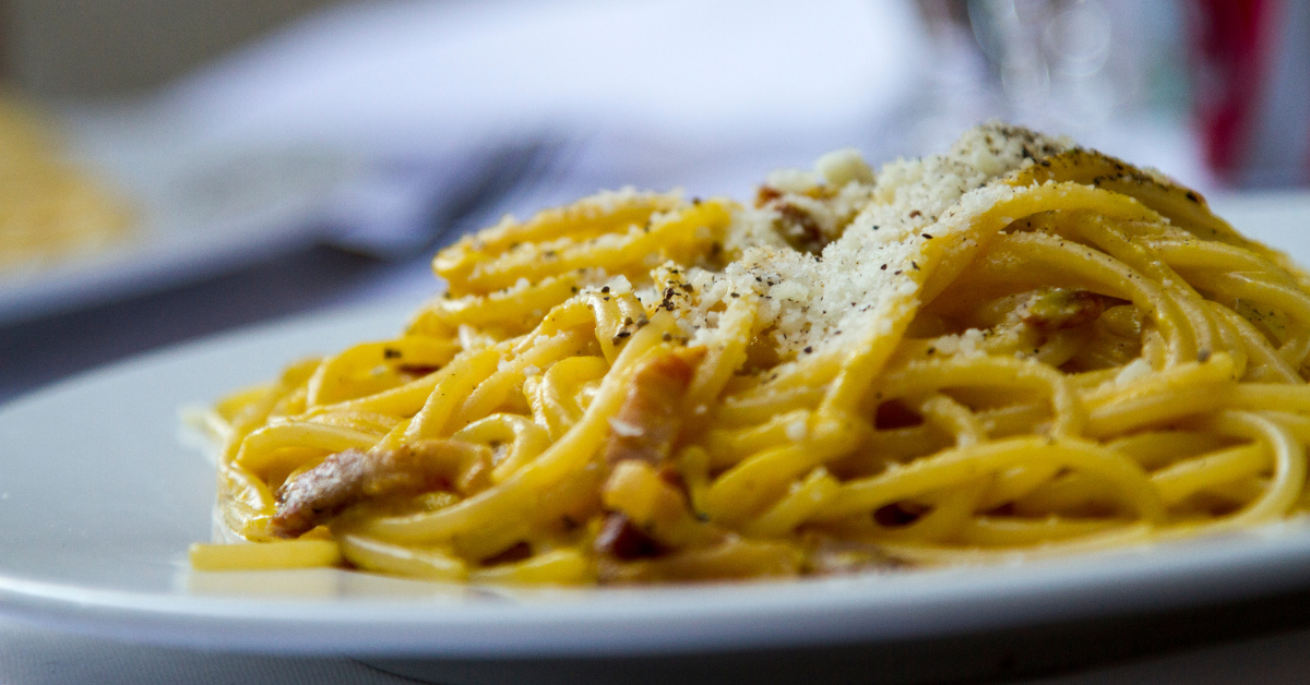 Pasta carbonara med fløde